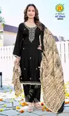 All Black Vol 36 By Jt Rayon Sequence Embroidery Dress Material Exporters In India